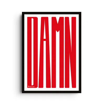 East Side Studio London Red Damn Crimson - Giclee Fine Art Print - Large
