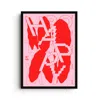 East Side Studio London Red Happy - Giclee Fine Art Print - Large In Red