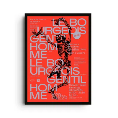 East Side Studio London Red Le Bourgeois Gentilhomme - Giclee Fine Art Print - Large