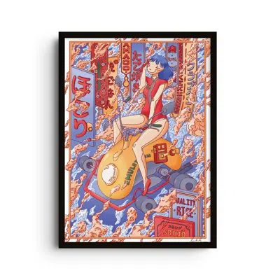 East Side Studio London Red Ninety Six Mph - Giclee Fine Art Print - Large