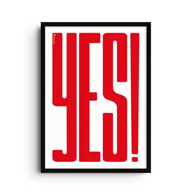 East Side Studio London Red Yes! Crimson - Giclee Fine Art Print - Large