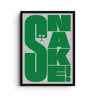 East Side Studio London Snake Green - Giclee Fine Art Print - Small