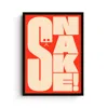 East Side Studio London Snake Red - Giclee Fine Art Print - Large In Red
