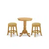 East West Furniture - Eddv3-oak-16 - 3-pc Dining Table Set With 2 Upholstered Dining Chairs And 1 Kitchen Table (oak Fin