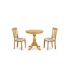 East West Furniture - Esan3-oak-lc - 5-pc Kitchen Table Set With 4 Kitchen Dining Chairs And 1 Dining Room Table (oak Fi