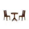 East West Furniture - Esip3-mah-w - 3-pc Dining Room Set - 2 Kitchen Dining Chairs And 1 Wooden Dining Table (mahogany F