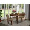 East West Furniture 1mzab3-mah-18 3pc Dining Table Set Includes A Dining Table And 2 Parson Chairs With Coffee Color Lin