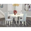 East West Furniture 1mzce5-lwh-15 5pc Dinette Sets For Small Spaces Includes A Small Kitchen Table And 4 Parson Chairs W