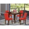 East West Furniture 1ndab5-mah-72 Dinette Set 5 Pc - Four Kitchen Chairs And A Modern Dining Table - Mahogany Finish Har