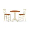 East West Furniture 3 Pc Counter Height Dining Room Set - Counter Height Table And 2 Dining Chairs.