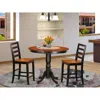 East West Furniture 3 Pc Counter Height Dining Set - High Table And 2 Dining Chairs.