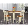 East West Furniture 3 Pc Counter Height Set - Dining Table And 2 Bar Stools.