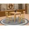 East West Furniture 3 Pc Counter Height Table And Chair Set-pub Table And 2 Counter Height Chairs