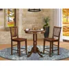 East West Furniture 3 Pc Counter Height Table And Chair Set-pub Table And 2 Counter Height Chairs