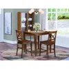 East West Furniture 3 Pc Dining Counter Height Set - Counter Height Table And 2 Kitchen Bar Stool.