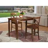 East West Furniture 3 Pc Dining Counter Height Set- High Table And 2 Dining Chairs.