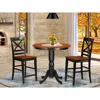 East West Furniture 3 Pc Dining Counter Height Set-pub Table And 2 Kitchen Bar Stool