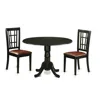East West Furniture 3 Pc Dining Room Set -dining Table And 2 Dining Chairs