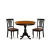 East West Furniture 3-pc Kitchen Dining Table Set Includes A Wood Dining Table And 2 Faux Leather Dining Room Chairs Wit