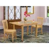 East West Furniture 3 Pc Kitchen Nook Dining Set- Dinette Table With A 12in Leaf And 2 Kitchen Chairs