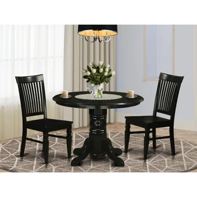 East West Furniture 3 Pc Kitchen Nook Dining Set-kitchen Dinette Table And 2 Dining Chairs
