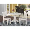 East West Furniture 3 Pc Kitchen Nook Dining Set-round Table And 2 Dinette Chairs