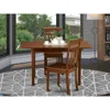 East West Furniture 3 Pc Kitchen Table Set - Kitchen Table With Leaf And 2 Kitchen Dining Chairs