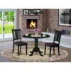 East West Furniture 3 Pc Kitchen Table Set For 2-dinette Table And 2 Kitchen Chairs