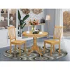 East West Furniture 3 Pc Kitchen Table Set-round Kitchen Table And 2 Dining Chairs