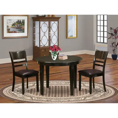 East West Furniture 3 Pc Kitchen Table Set-small Table And 2 Kitchen Chairs
