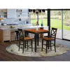 East West Furniture 3 Pc Pub Table Set - Kitchen Dinette Table And 2 Counter Height Dining Chair.