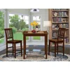 East West Furniture 3 Pc Pub Table Set-counter Height Table And 2 Kitchen Chairs.