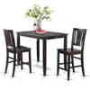 East West Furniture 3 Pc Pub Table Set-high Table And 2 Kitchen Counter Chairs