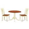East West Furniture 3 Pc Small Dining Set-dining Table And 2 Kitchen Chairs