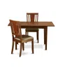 East West Furniture 3 Pc Small Kitchen Nook Dining Set - Table With Leaf And 2 Dining Chairs