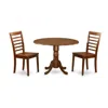 East West Furniture 3 Pc Small Kitchen Table And Chairs Set-drop Leaf Table And 2 Kitchen Chairs In