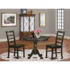 East West Furniture 3 Pc Small Kitchen Table And Chairs Set-kitchen Table And 2 Dinette Chairs.