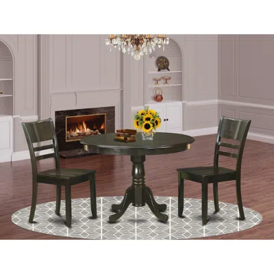 East West Furniture 3 Pc Small Kitchen Table And Chairs Set-kitchen Table And 2 Kitchen Chairs In Green