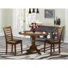 East West Furniture 3 Pc Small Kitchen Table And Chairs Set-round Kitchen Table And 2 Dining Chairs
