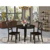 East West Furniture 3 Pc Small Kitchen Table And Chairs Set-round Table And 2 Dinette Chairs