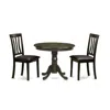 East West Furniture 3 Pc Small Kitchen Table And Chairs Set-small Table And 2 Dining Chairs