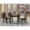 East West Furniture 3 Pc Small Kitchen Table And Chairs Set-table And 2 Wood Dining Chairs