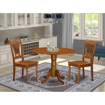 East West Furniture 3 Pc Small Kitchen Table Set-kitchen Dining Nook Plus 2 Dining Chairs