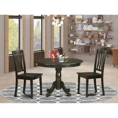 East West Furniture 3 Pc Small Kitchen Table Set-small Kitchen Table Set And 2 Dinette Chairs.