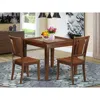 East West Furniture 3 Pc Small Kitchen Table Set With A Table And 2 Dining Chairs In Mahogany