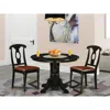 East West Furniture 3 Pc Table And Chair Set - Dining Table And 2 Kitchen Dining Chairs