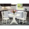 East West Furniture 3 Pc Table Set For 2-kitchen Table And 2 Dinette Chairs