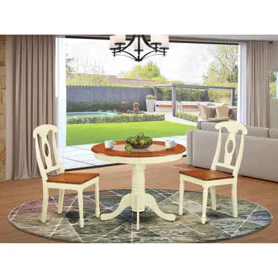 East West Furniture 3 Pckitchen Nook Dining Set For 2-dinette Table And 2 Kitchen Dining Chairs In Blue