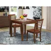 East West Furniture 3 Pckitchen Table Set With A Dining Table And 2 Dining Chairs In Mahogany