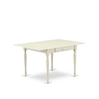 EAST WEST FURNITURE 3 PIECE DINETTE SET CONSISTS OF A RECTANGLE DINING TABLE WITH DROPLEAF